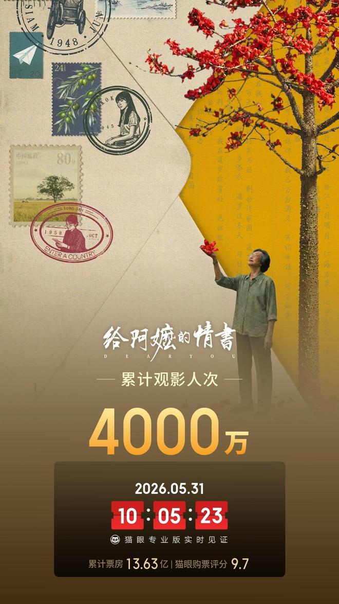 电影《给阿嬷的情书》观影人次破4000万