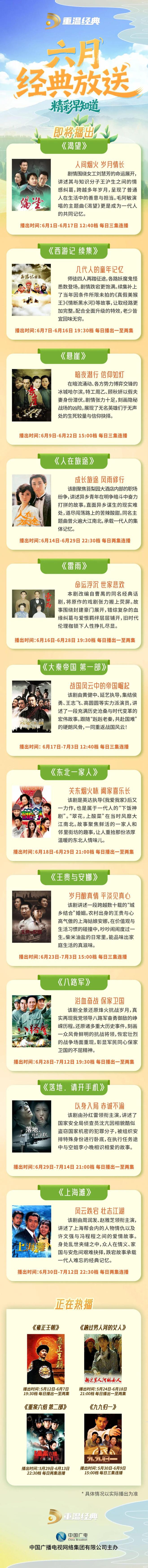 重温经典丨六月电视剧精彩早知道